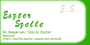 eszter szelle business card